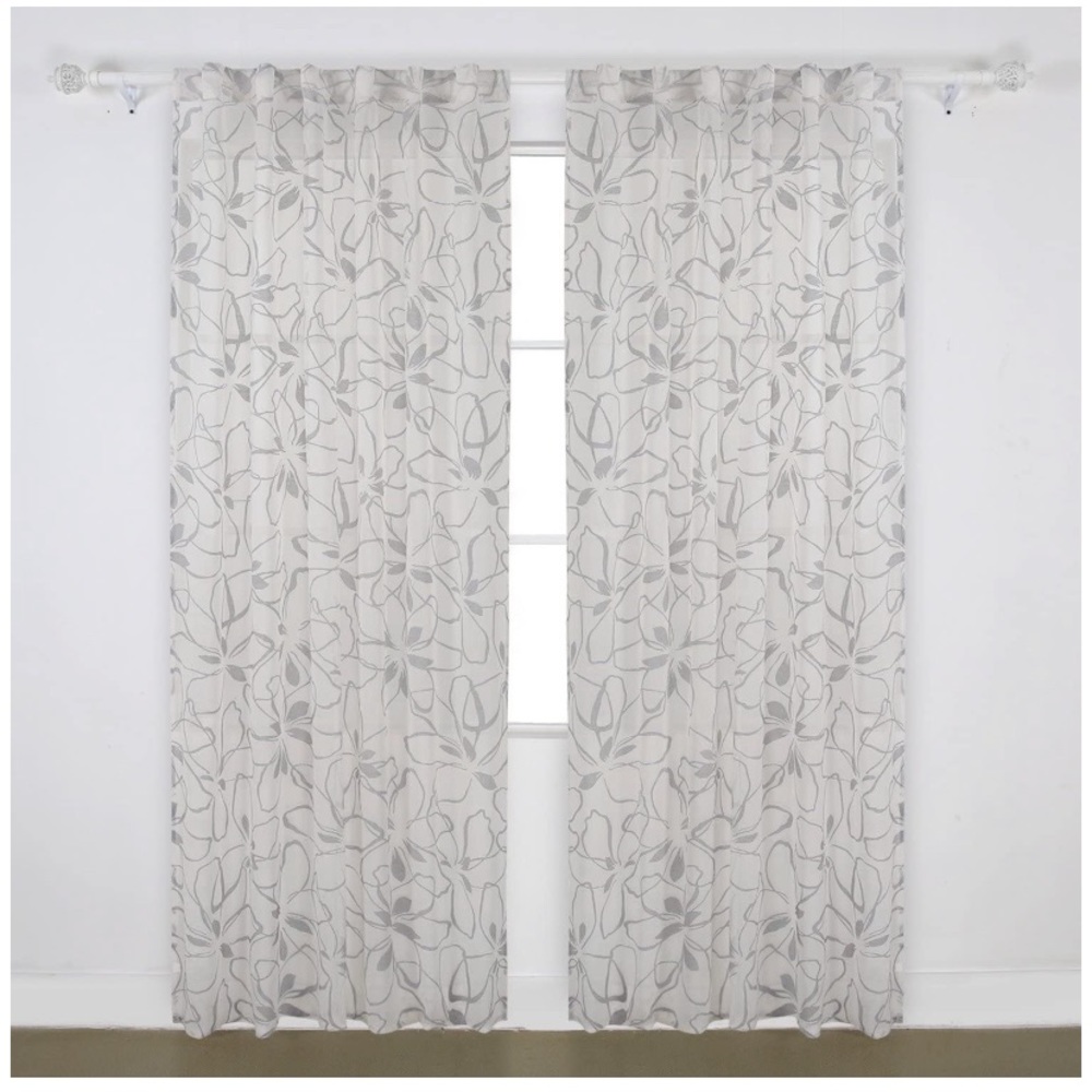 8 Deconovo Back Tab Cotton Voile Sheer Curtains
